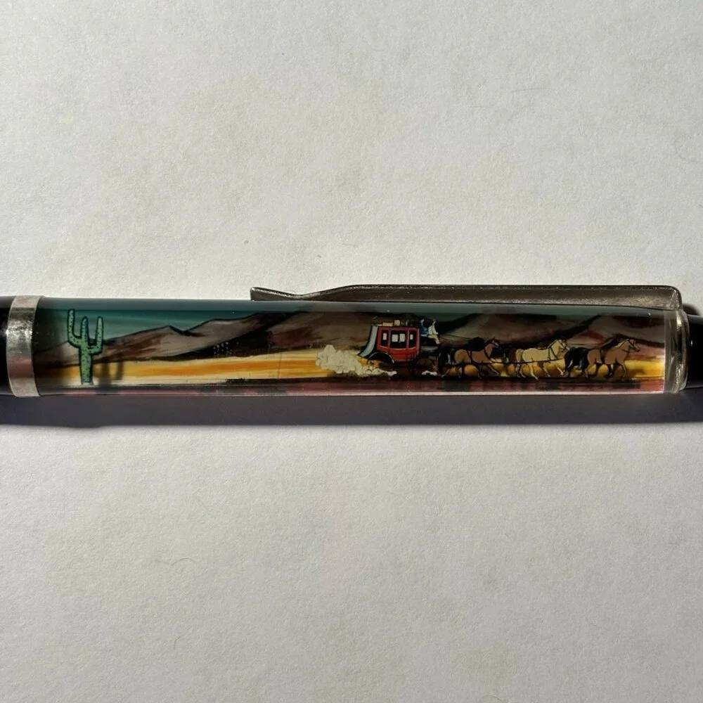 Wells Fargo & Co Bank Floaty Pen Horse Drawn Stagecoach Moves Advertising Promo
